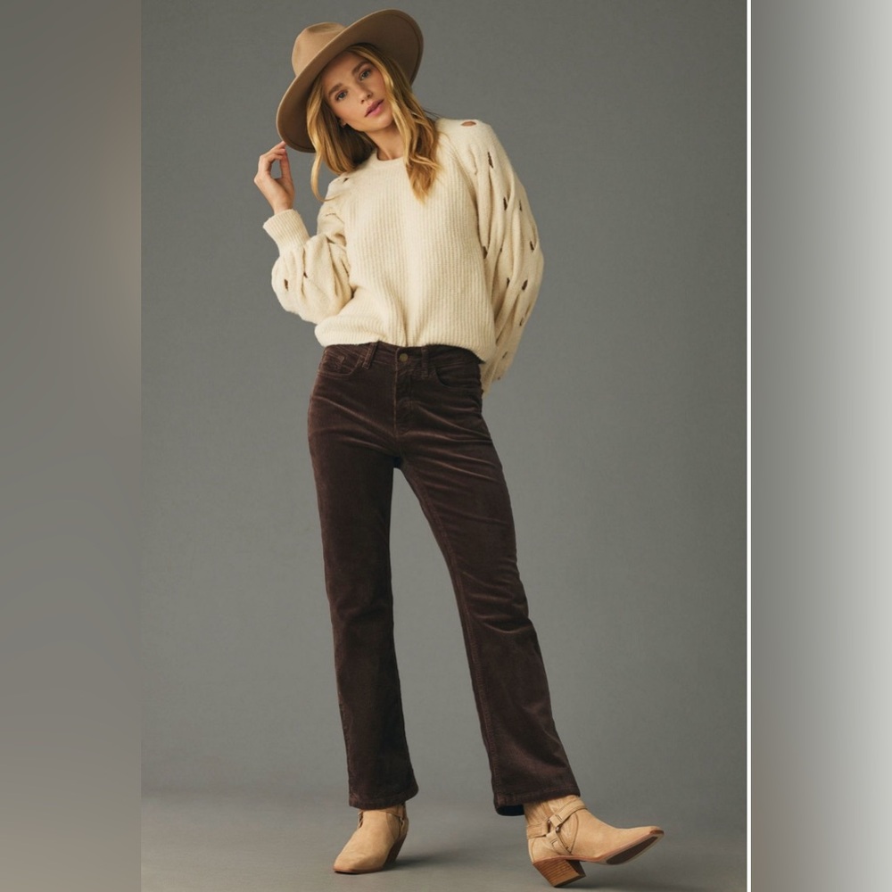 Anthropologie Corduroy Brown Boot Cut Pants
